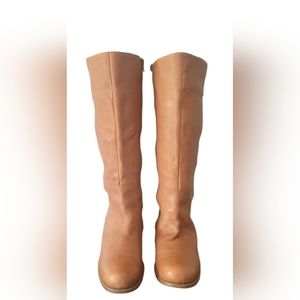 NINE WEST Logano tan leather tall riding boots size 9